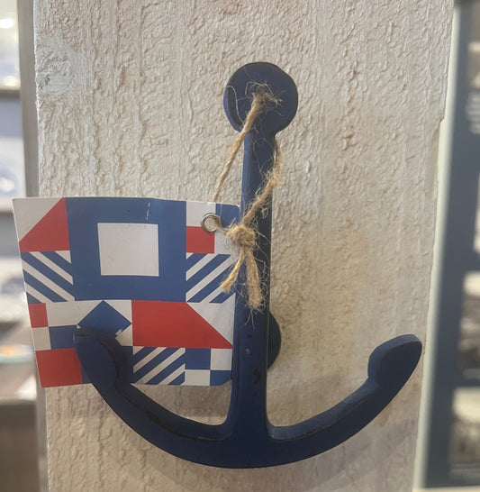 Anchor Wall Hook Navy